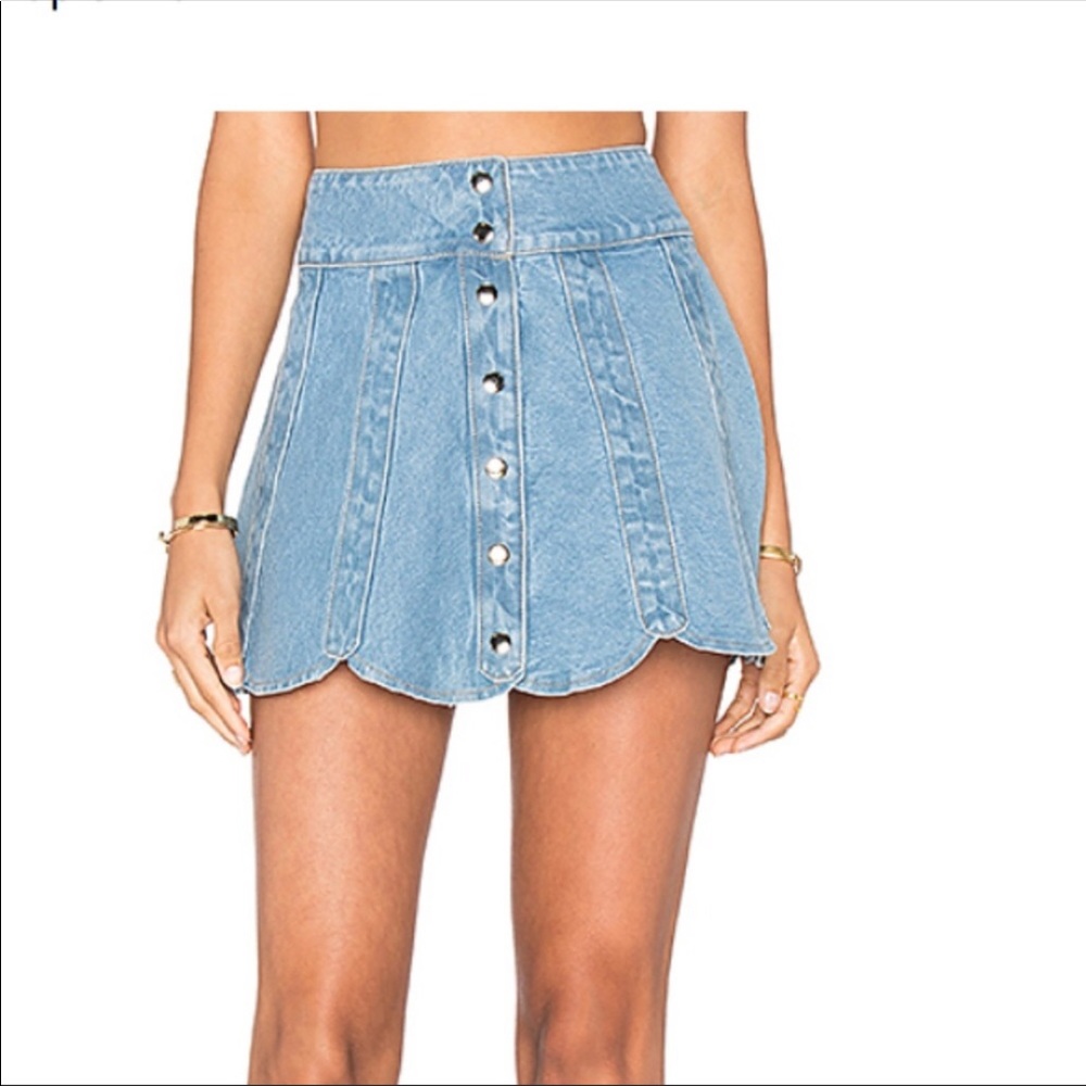 Tula Rosa Understated Jean Mini Skirt